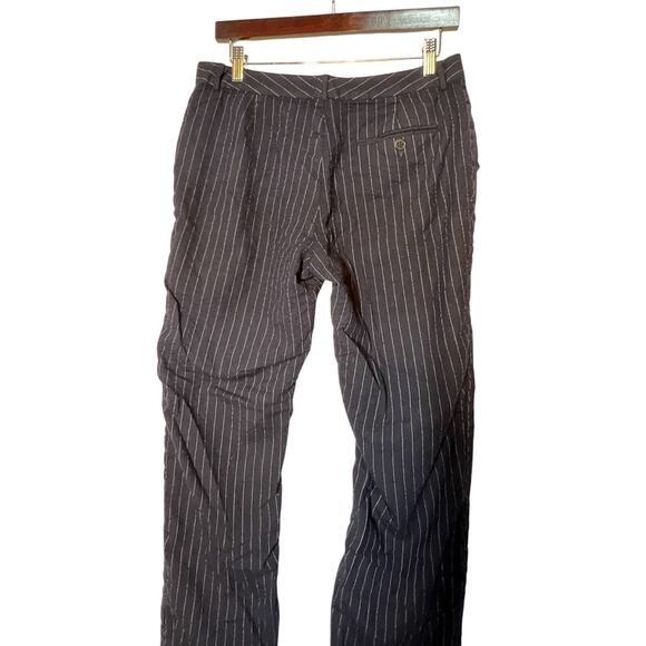 Lauren Ralph Lauren Womens‎ Size 8 Wool Pleated Pants PinStripe Navy Blue - Picture 3 of 13